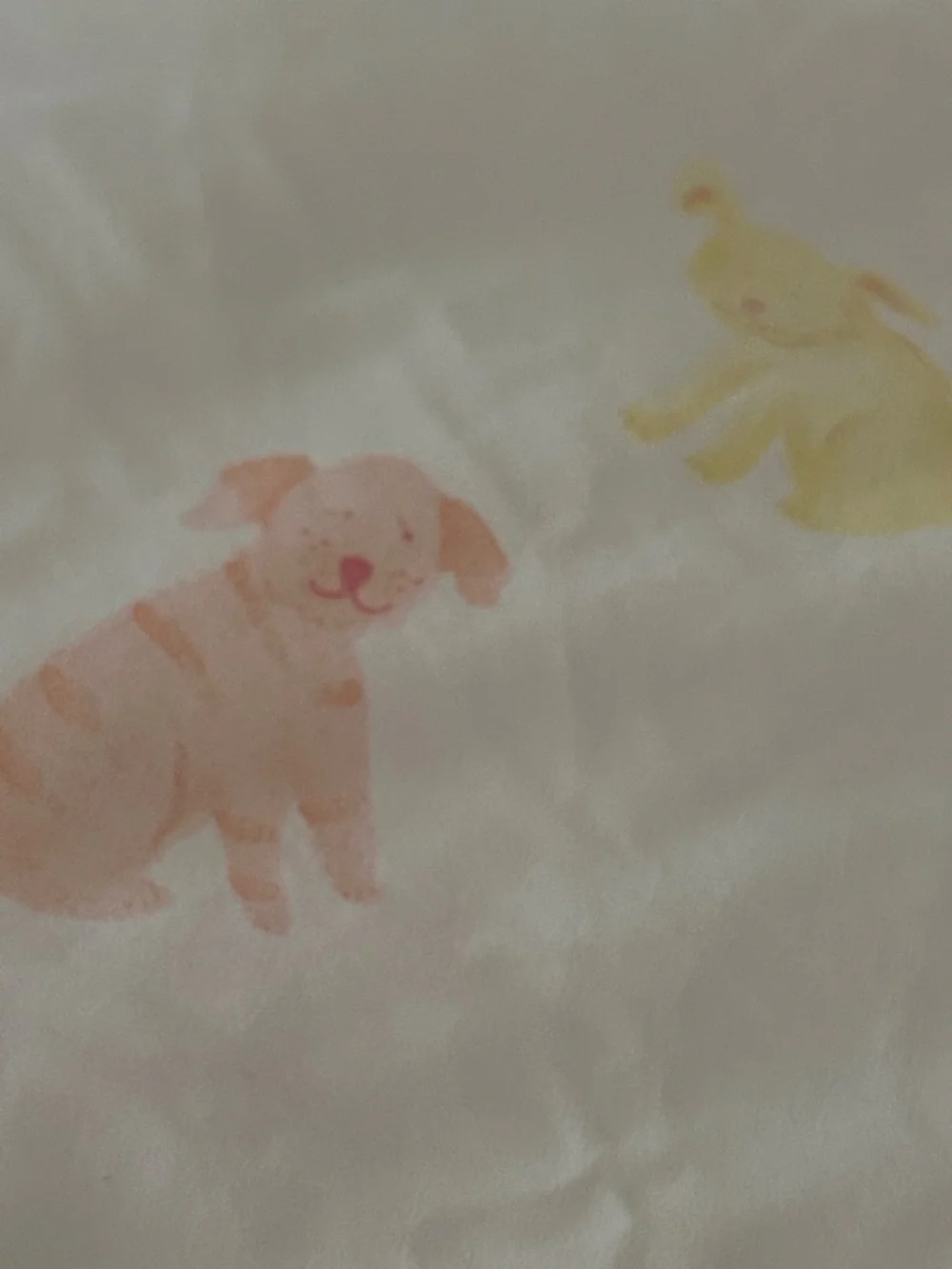 🖤 POTTERY BARN KIDS dog print PINK WHITE DUVET COVER